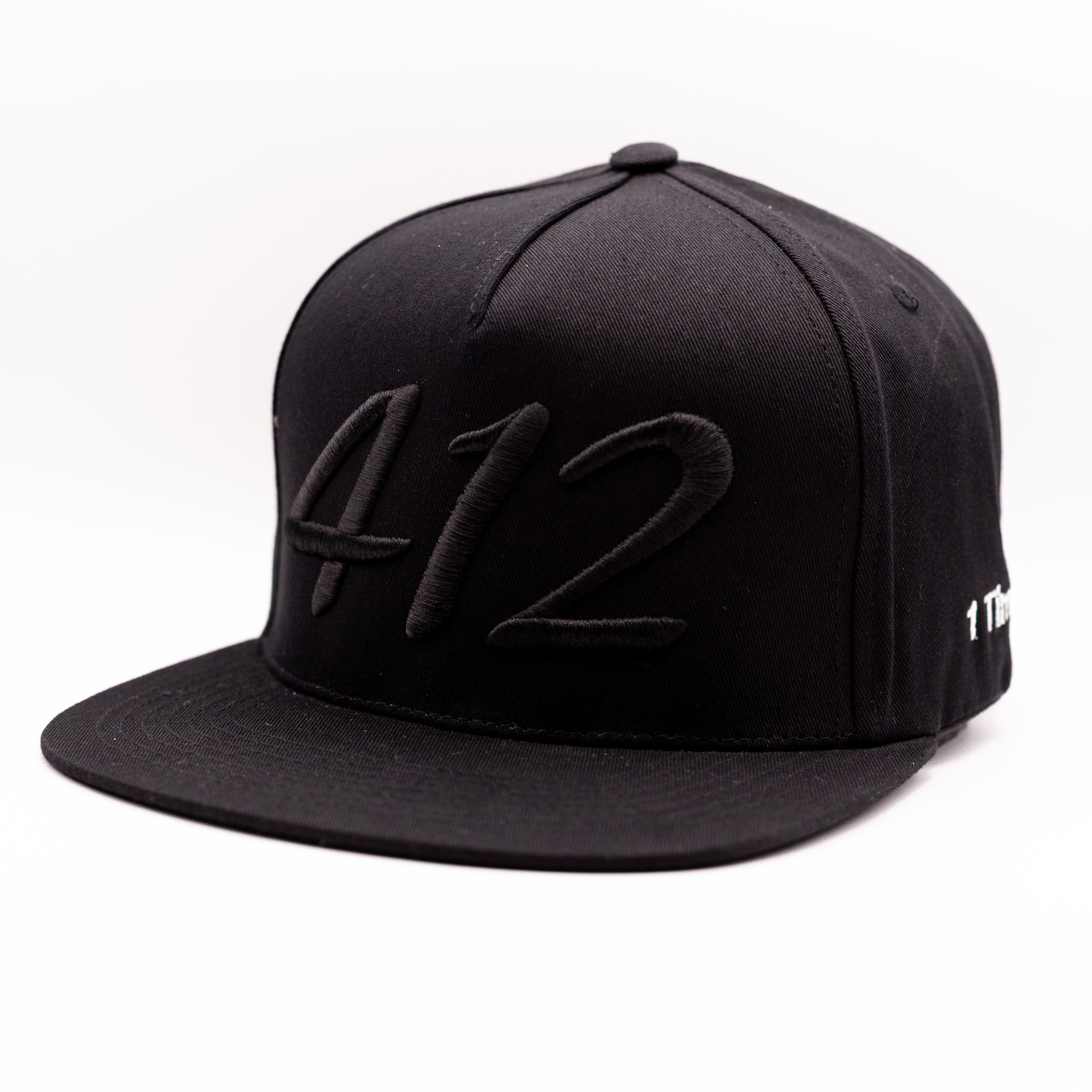 Black Brim-Black 412 Hat