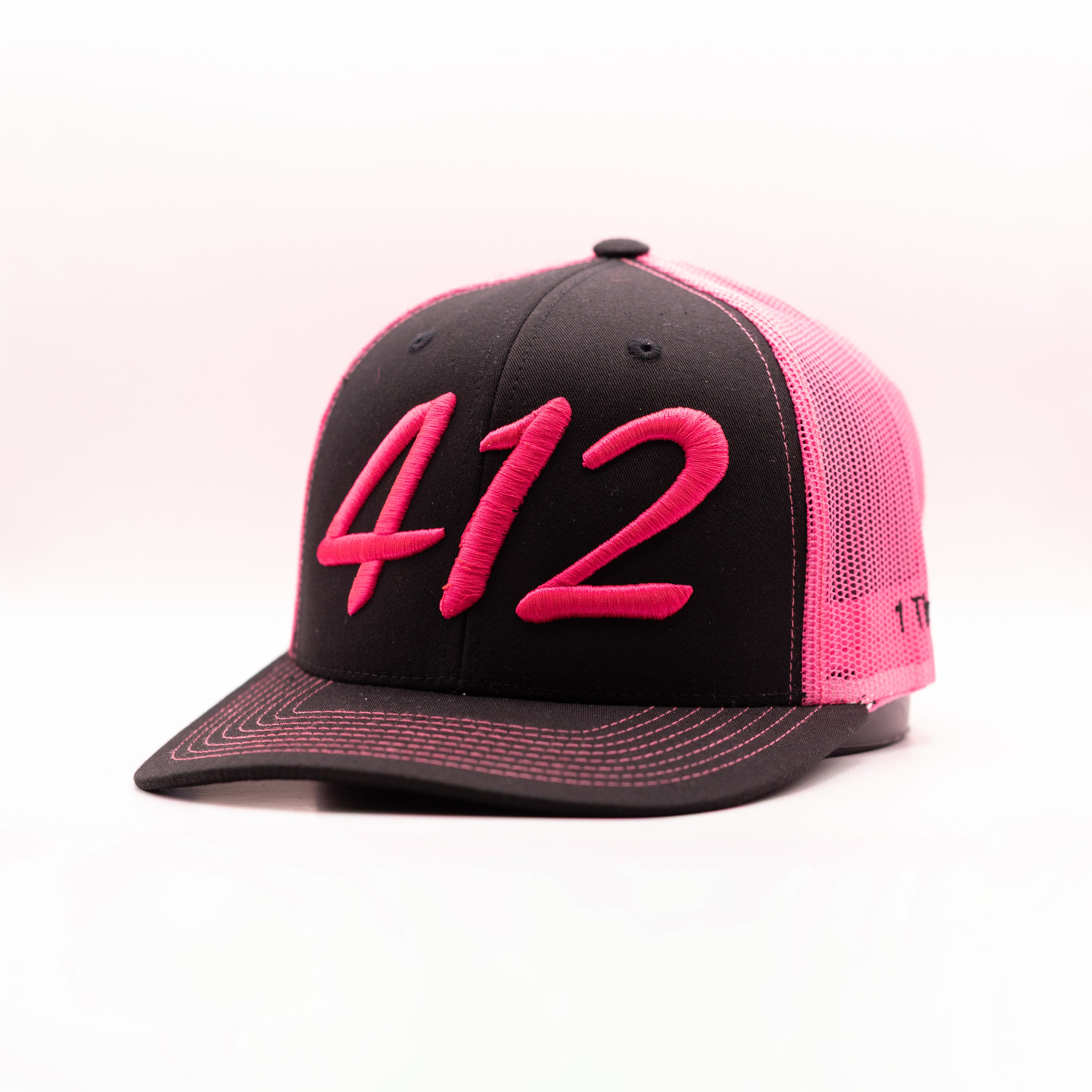 Black Brim-Hot Pink 412 Hat