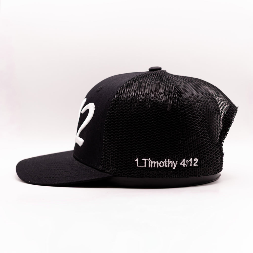 Black Brim-White 412 Hat