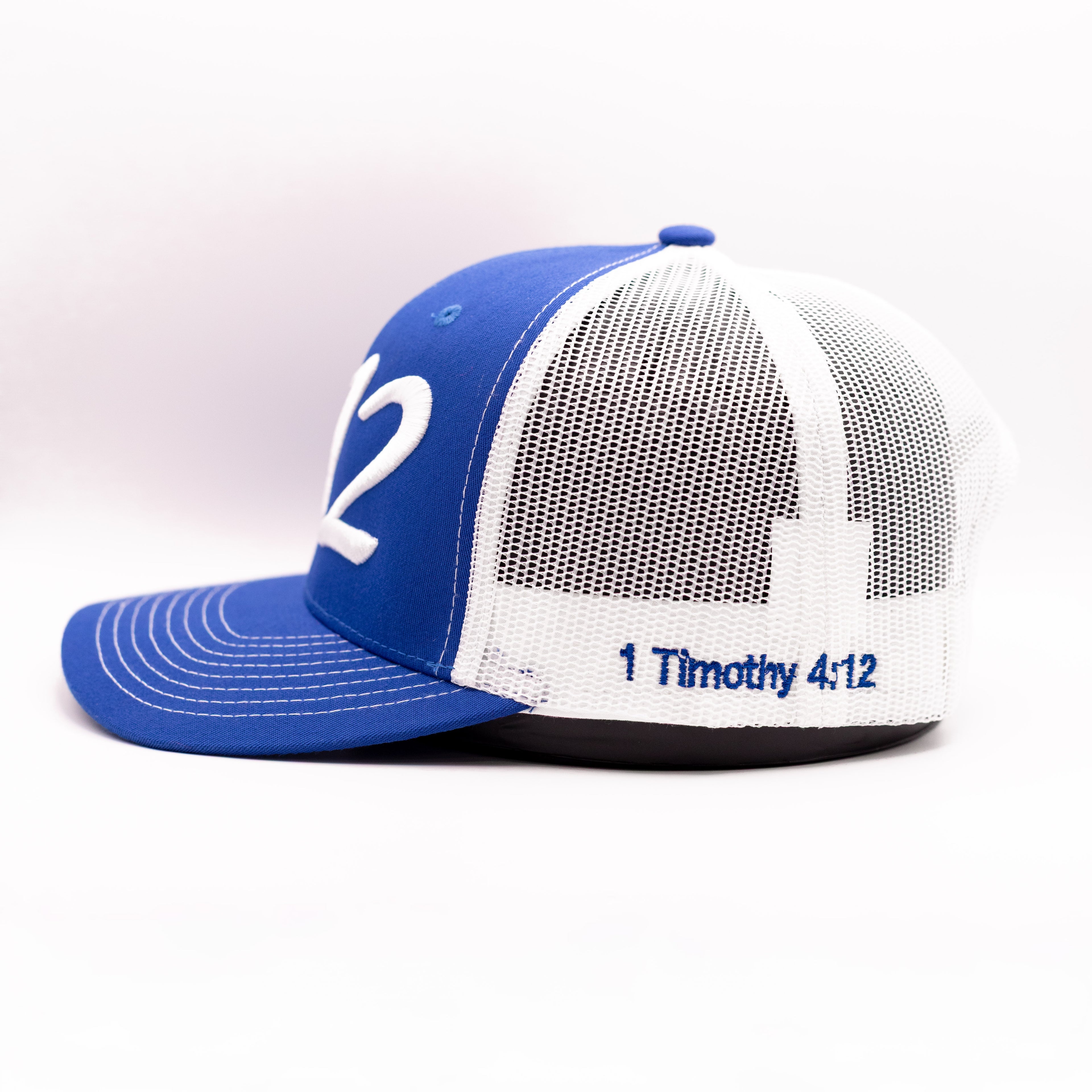 Blue Brim-White 412 Hat